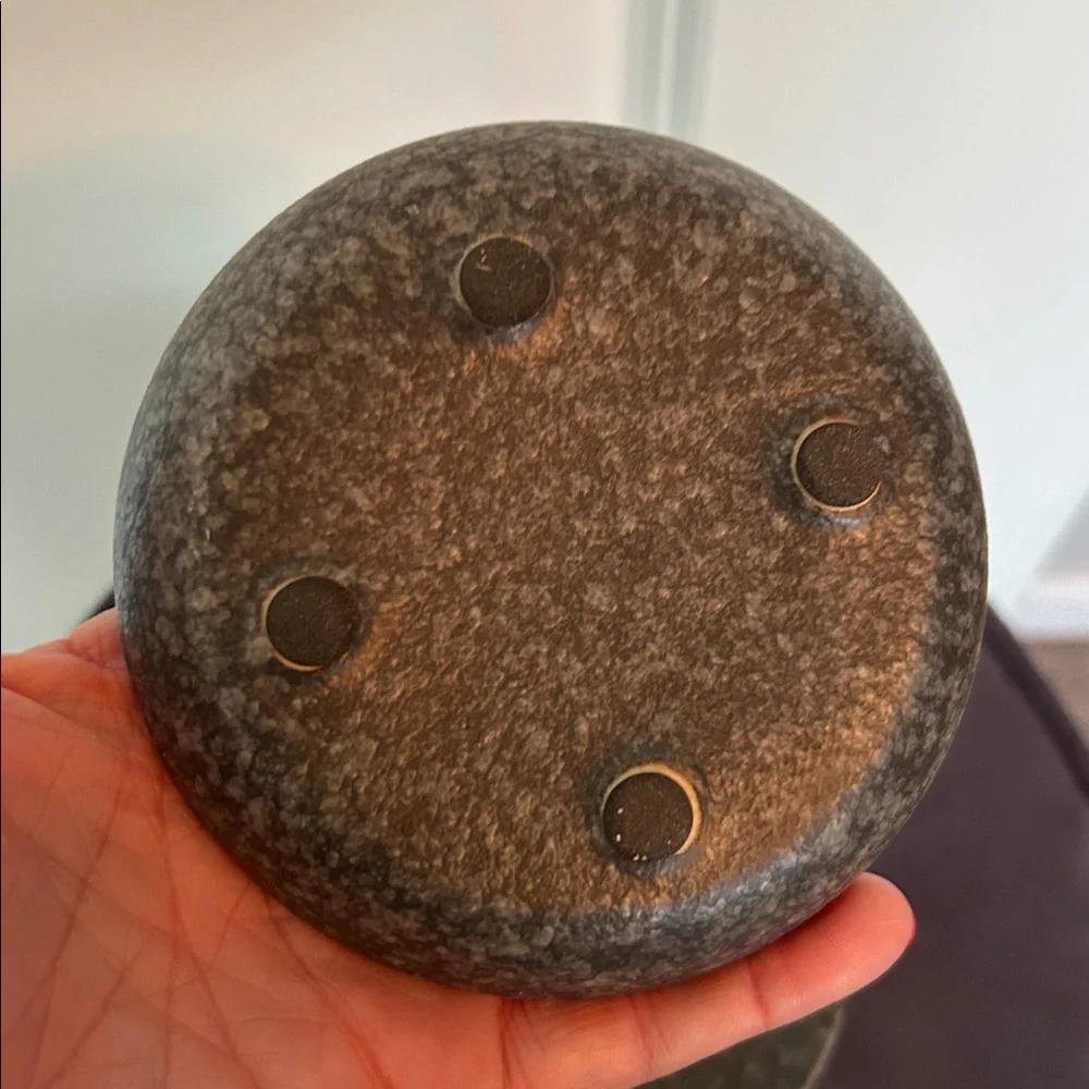 Set of Gray Stoneware Coasters